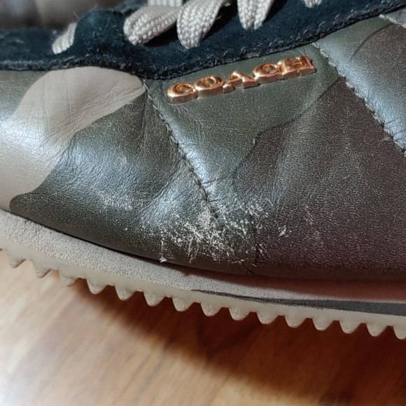 Coach Ivory Camouflage Sneakers 6.5M - Picture 14 of 16
